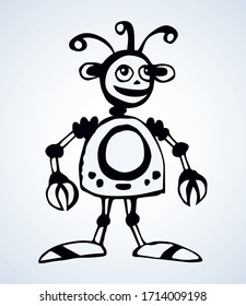 Roboter. Zeichensymbol der Vektorillustration