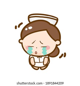 Funny Cute Nurse Character Vector
