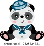 Funny and cute panda sailor
