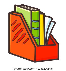 Funny and cute paper folder for business equipment - vector.
