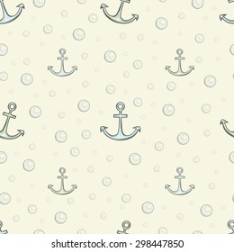 Funny and cute pattern with anchor