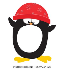 funny cute penguin character winter animal