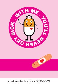 funny cute pill greeting