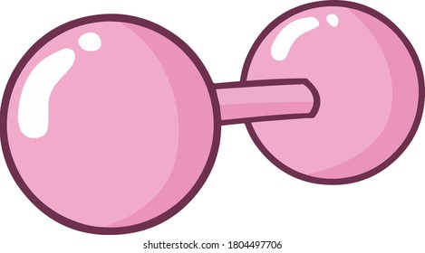 Funny and cute pink dumble for gym exercise