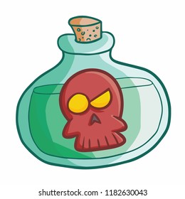 Funny and cute poison for Halloween suprises - vector.