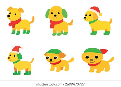 Diseño lindo divertido del Vector del perrito
