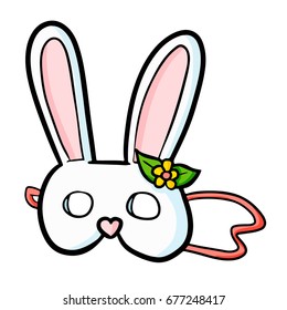 Funny and cute rabbit mask for party - vector.