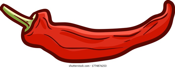 Funny and cute red chili being dried