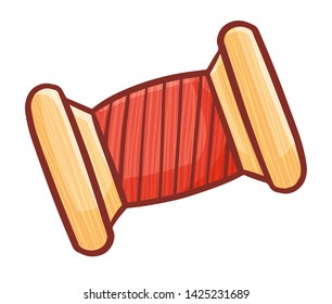 Funny and cute red rolling yarn for knitting
