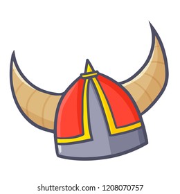 Funny Cute Red Viking Helmet Horn Stock Vector (Royalty Free) 1208070757