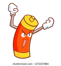 Funny and cute red yellow battery felling stronger