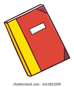 Funny and cute red yellow notebook