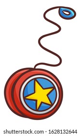 Funny and cute red yoyo with star picture