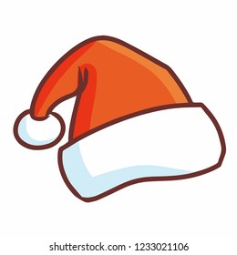 Funny and cute Santa's hat #02 for Christmas - vector.