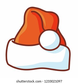 Funny and cute Santa's hat #03 for Christmas - vector.