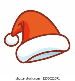 Funny and cute Santa's hat #04 for Christmas - vector.