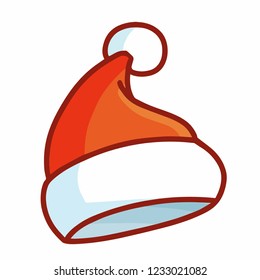 Funny and cute Santa's hat #07 for Christmas - vector.