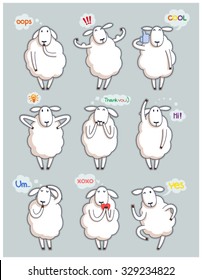 Funny cute sheep