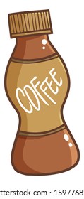 Funny and cute simple coffee in a bottle packaging