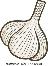 Funny and cute simple garlic