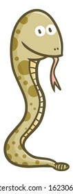 Funny and cute snake getting high and smiling