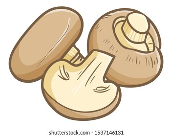 Funny and cute some mushroom ready to be cooked