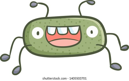 Funny and cute spider expression in cartoon style