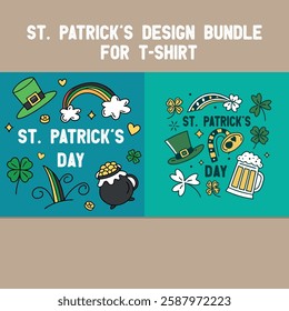 Funny and Cute St. Patrick's Day T Shirts Irish Day Lettering Lucky Vibes and Checkered Pattern Designs for Women and Men