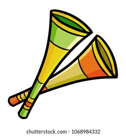 Funny and cute supporter horn - vector