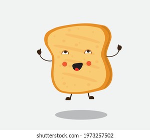 Funny cute toast. Vector illustration