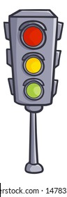 Funny and cute traffic light