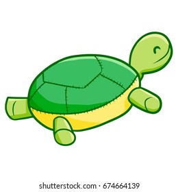 Funny and cute turtle doll for children - vector.