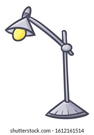 Funny and cute working lamp for graphic designer