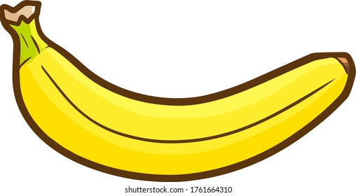 Funny and cute yummy single yellow banana