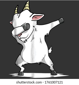 Funny Dabbing Goat Pet Dab Dance Gift vector