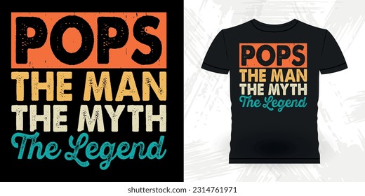 Funny Dad Grandpa Retro Vintage Father's Day T-shirt Design