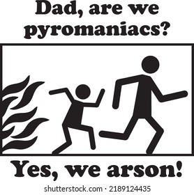 Funny Dad Join Pun Clip Art Vektor Arson 