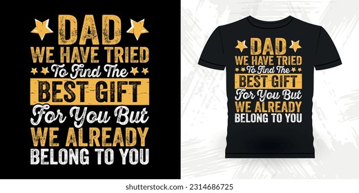 Funny Dad Lover Grandpa Retro Vintage Father's Day T-shirt Design