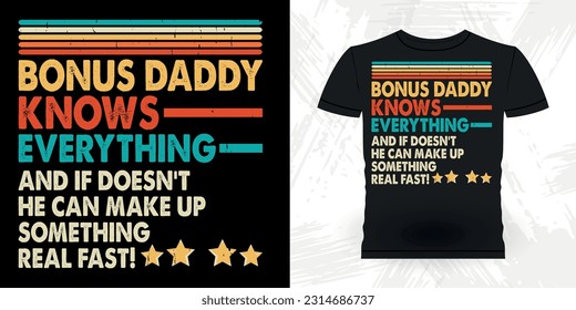 Funny Dad Lover Grandpa Retro Vintage Father's Day T-shirt Design