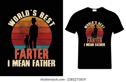 Funny Dad Lover Retro Vintage Father's Day T-shirt Design. Father's Day T Shirt Design Template