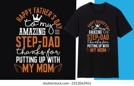 Funny Dad Lover Retro Vintage Father's Day T-shirt Design