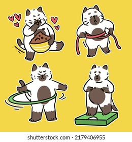 Funny Daily Life of Pet Illustration Pack Volume Five Vector Asset