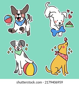 Funny Daily Life of Pet Illustration Pack Volume Four Vector Asset