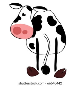 Funny dairy cow.