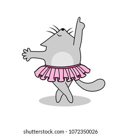 Funny dancing cat vector