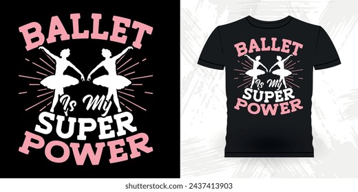 Divertido regalo de baile retro vintage bailarina bailarina diseño de la camiseta