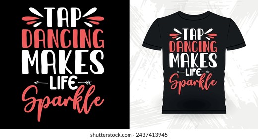 Funny Dancing Gift Retro Vintage Ballerina Ballet Dance T-shirt Design