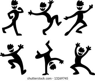 Funny dancing silhouettes