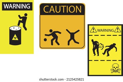 Funny danger farting sign and chemical