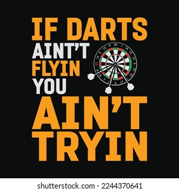 Funny Dart Pun Dartboard Darting Darter svg